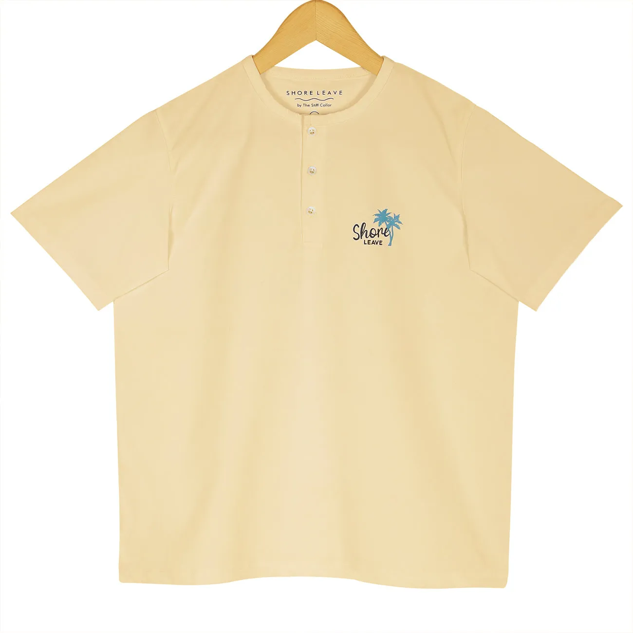 Premium 100% Cotton Henley T-shirt Combo Pack Of 3 (Cream, Khaki, Sage Green)
