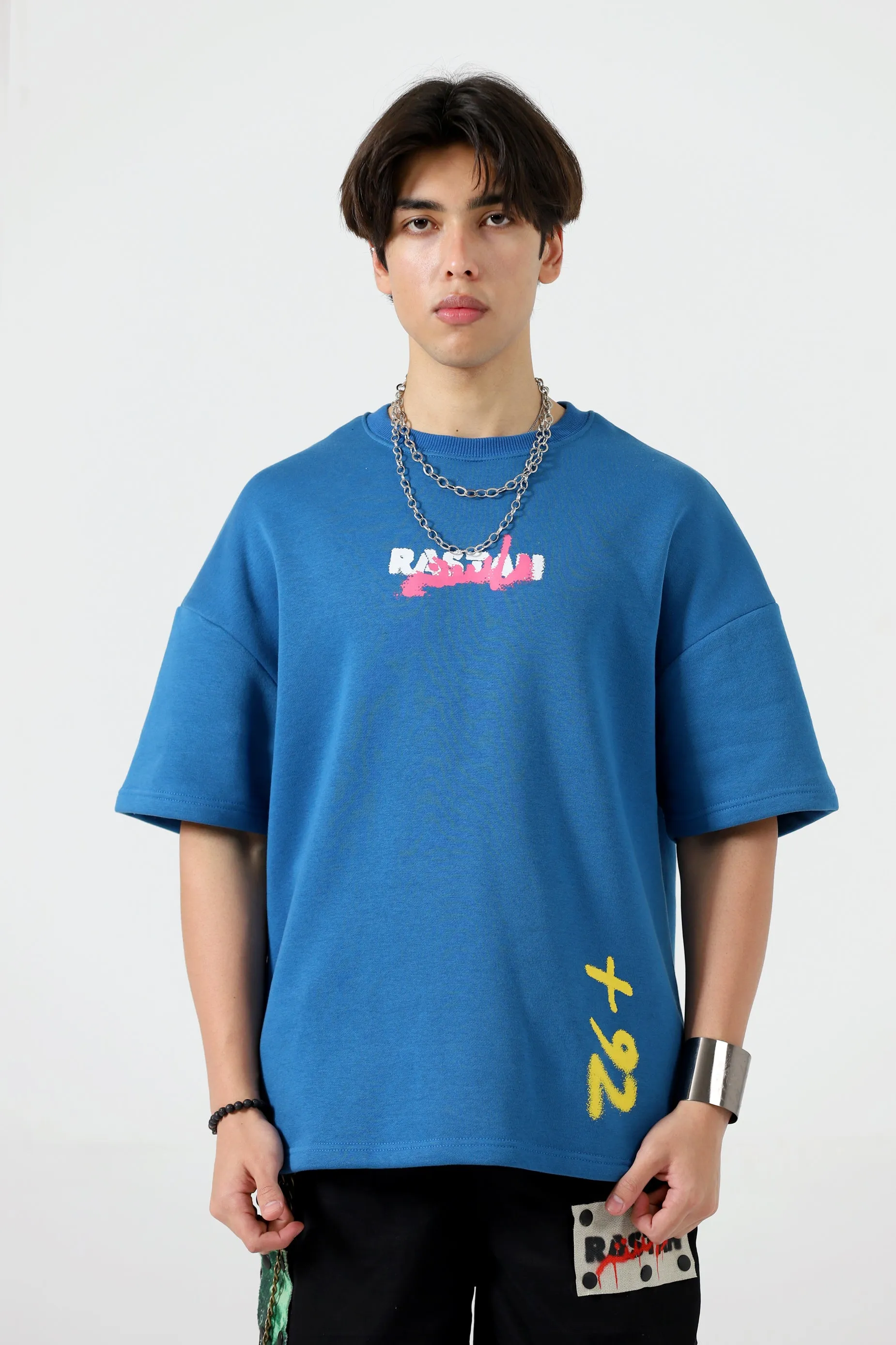 " 92" ROYAL BLUE PATCH T SHIRT