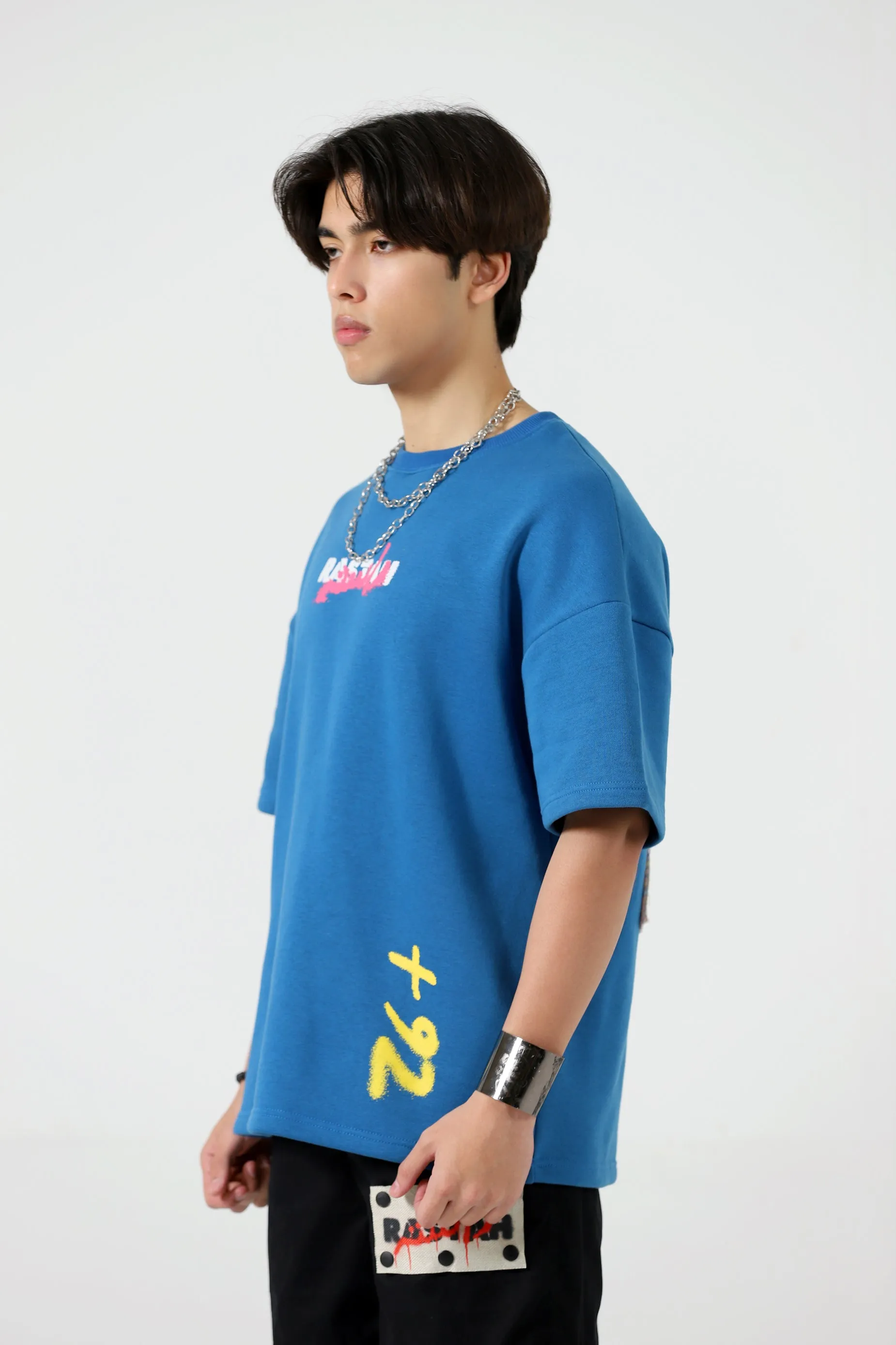 " 92" ROYAL BLUE PATCH T SHIRT