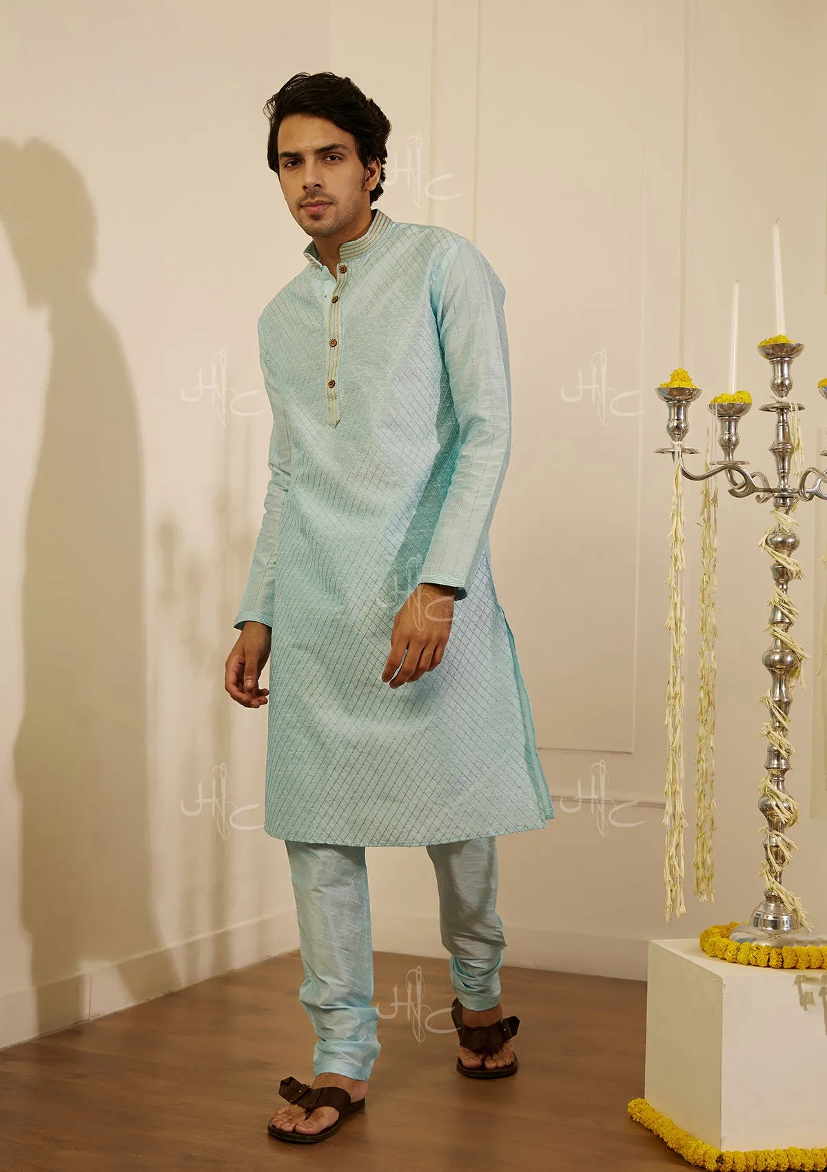 Rashid Silk Straight Men's Kurta Set
