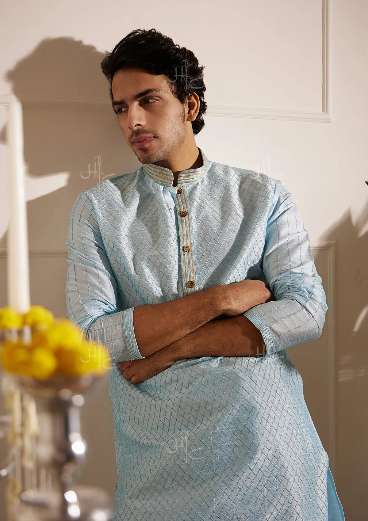 Rashid Silk Straight Men's Kurta Set