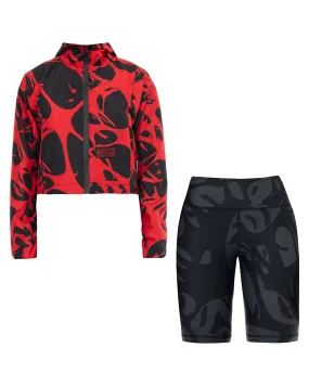Red Strand Outfit Jacket   Short Leggins