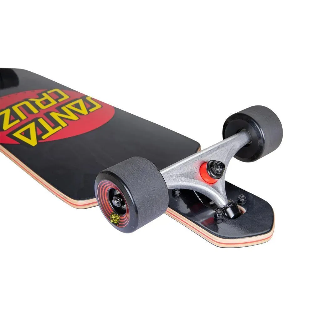 Santa Cruz Classic Dot Drop Thru Longboard Cruiser Black
