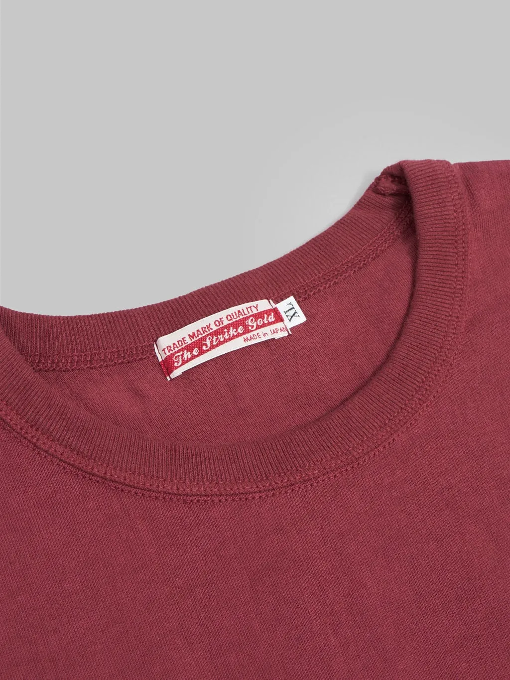 Premium Loopwheeled T-Shirt in Rich Burgundy - Strike Gold Collection