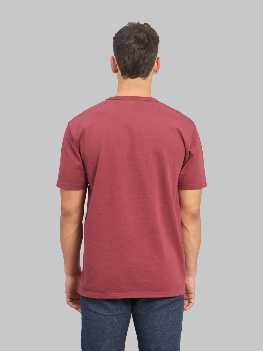 Premium Loopwheeled T-Shirt in Rich Burgundy - Strike Gold Collection