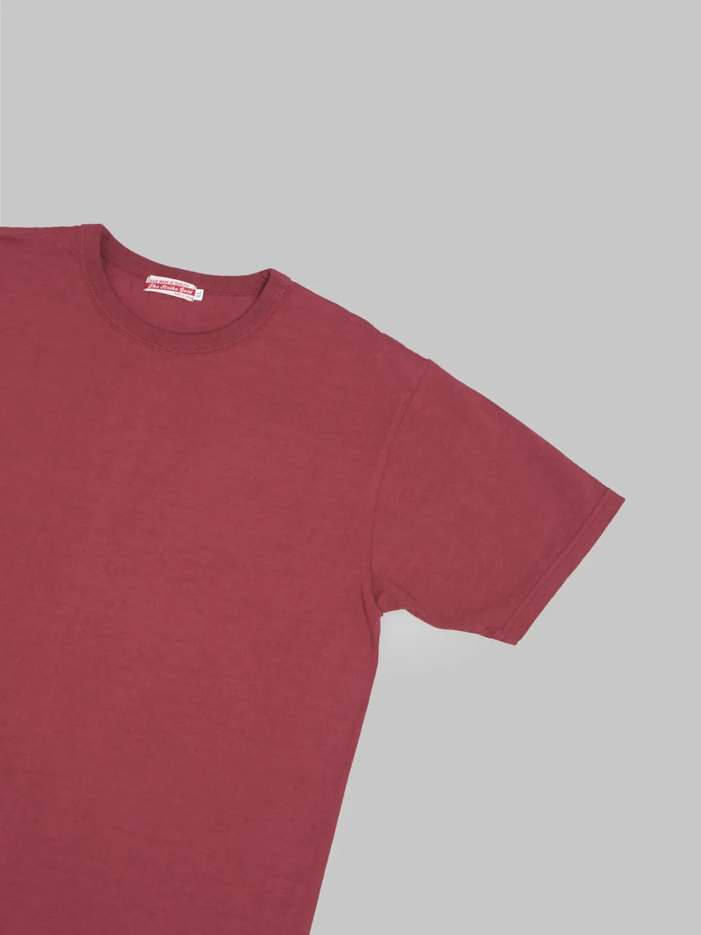 Premium Loopwheeled T-Shirt in Rich Burgundy - Strike Gold Collection