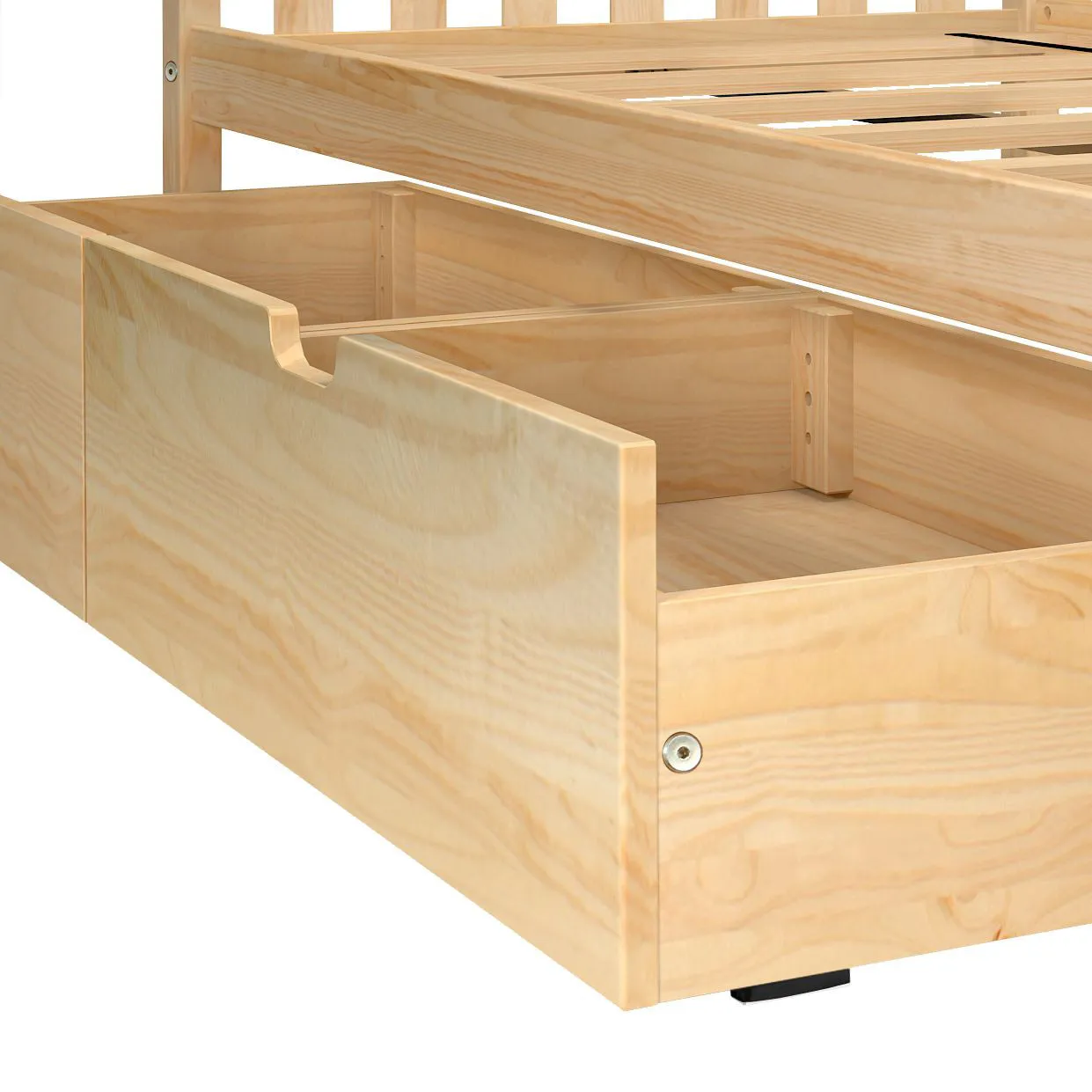 Twin Over Twin Bunk Bed With Storage Drawers