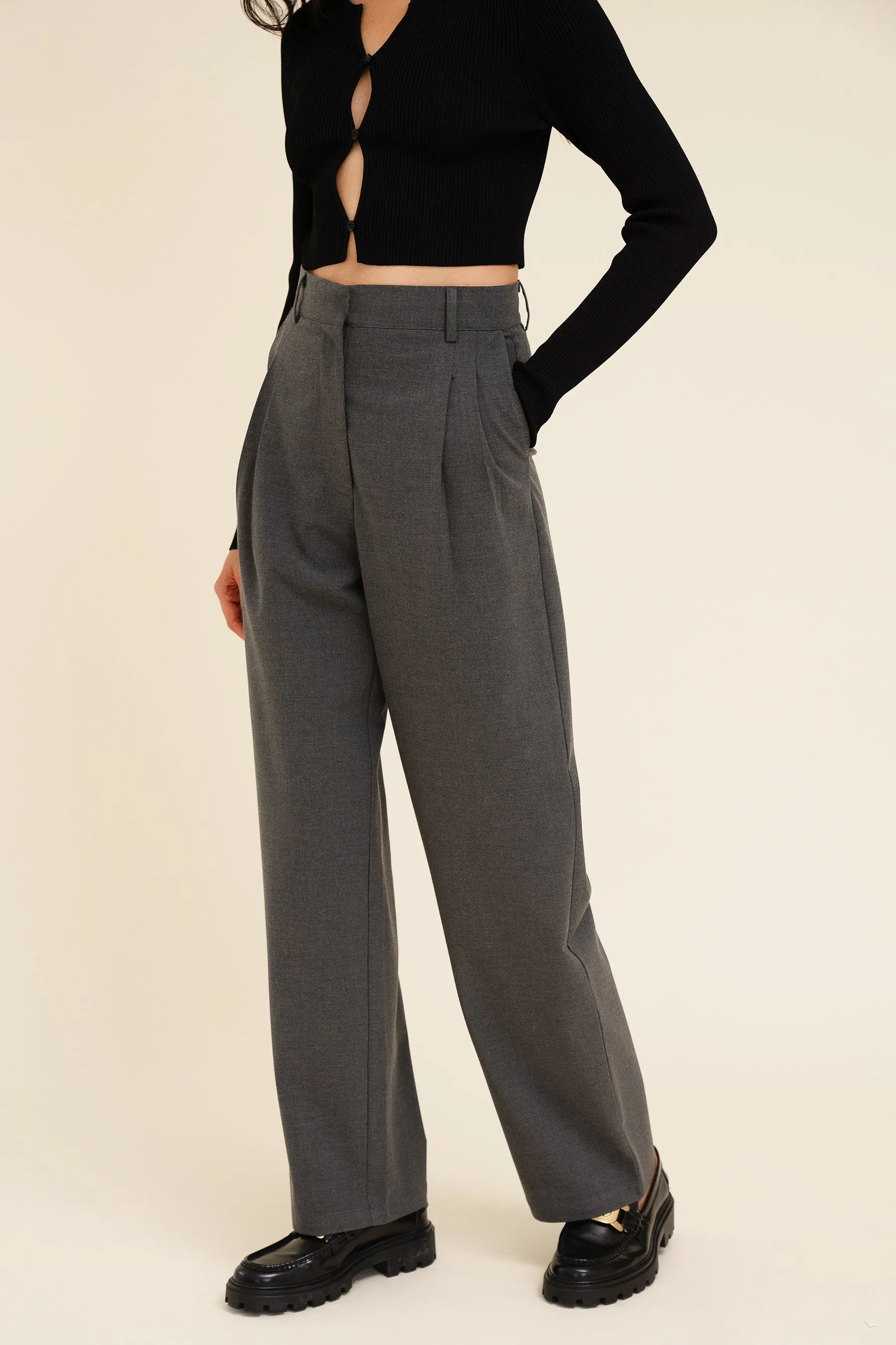 YANA TROUSER - DARK GREY