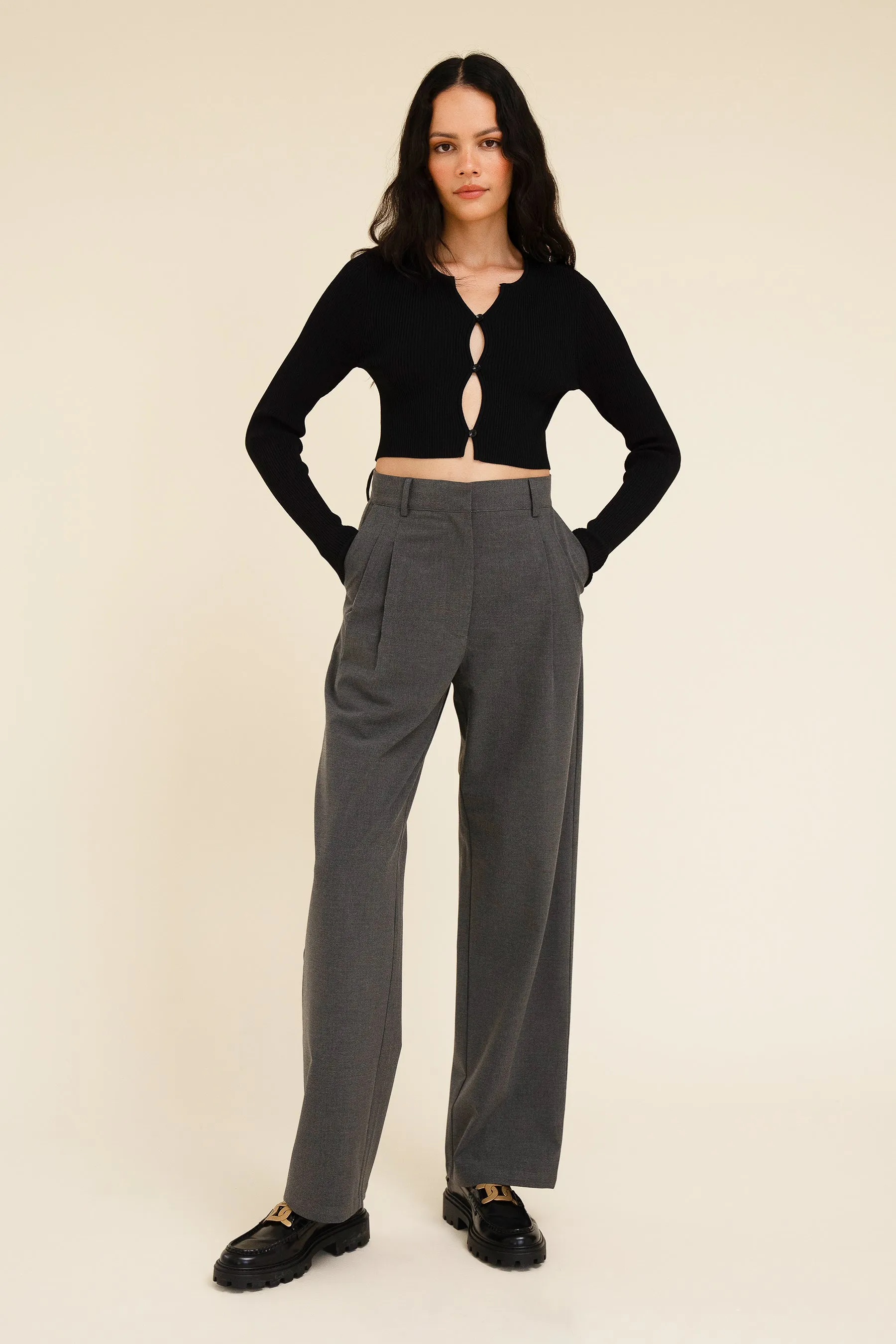 YANA TROUSER - DARK GREY