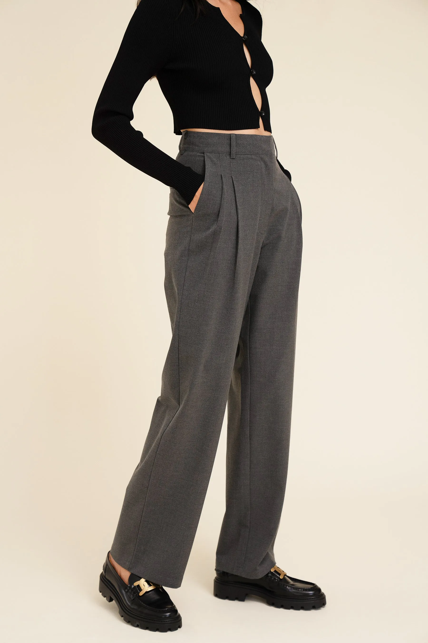 YANA TROUSER - DARK GREY