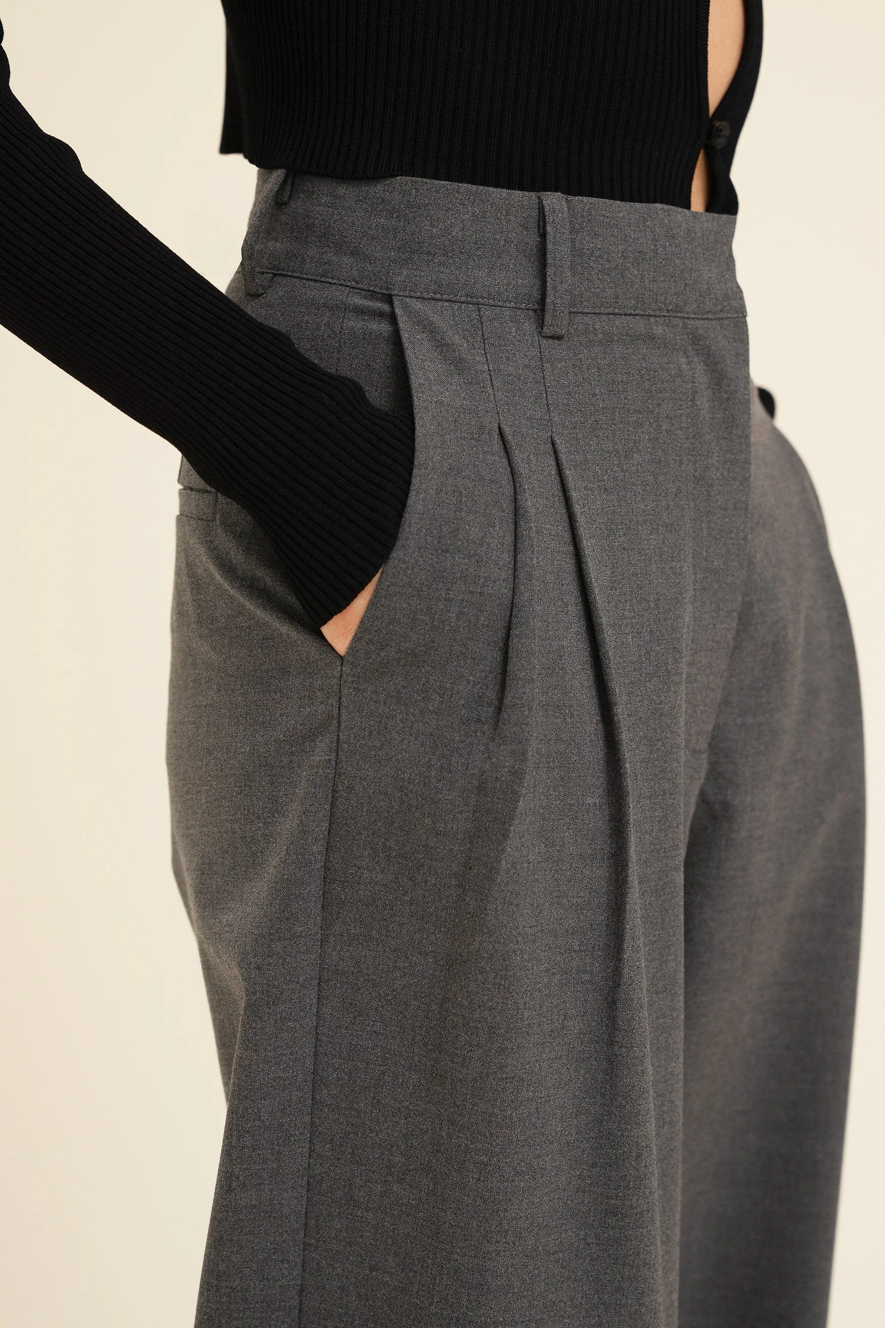 YANA TROUSER - DARK GREY