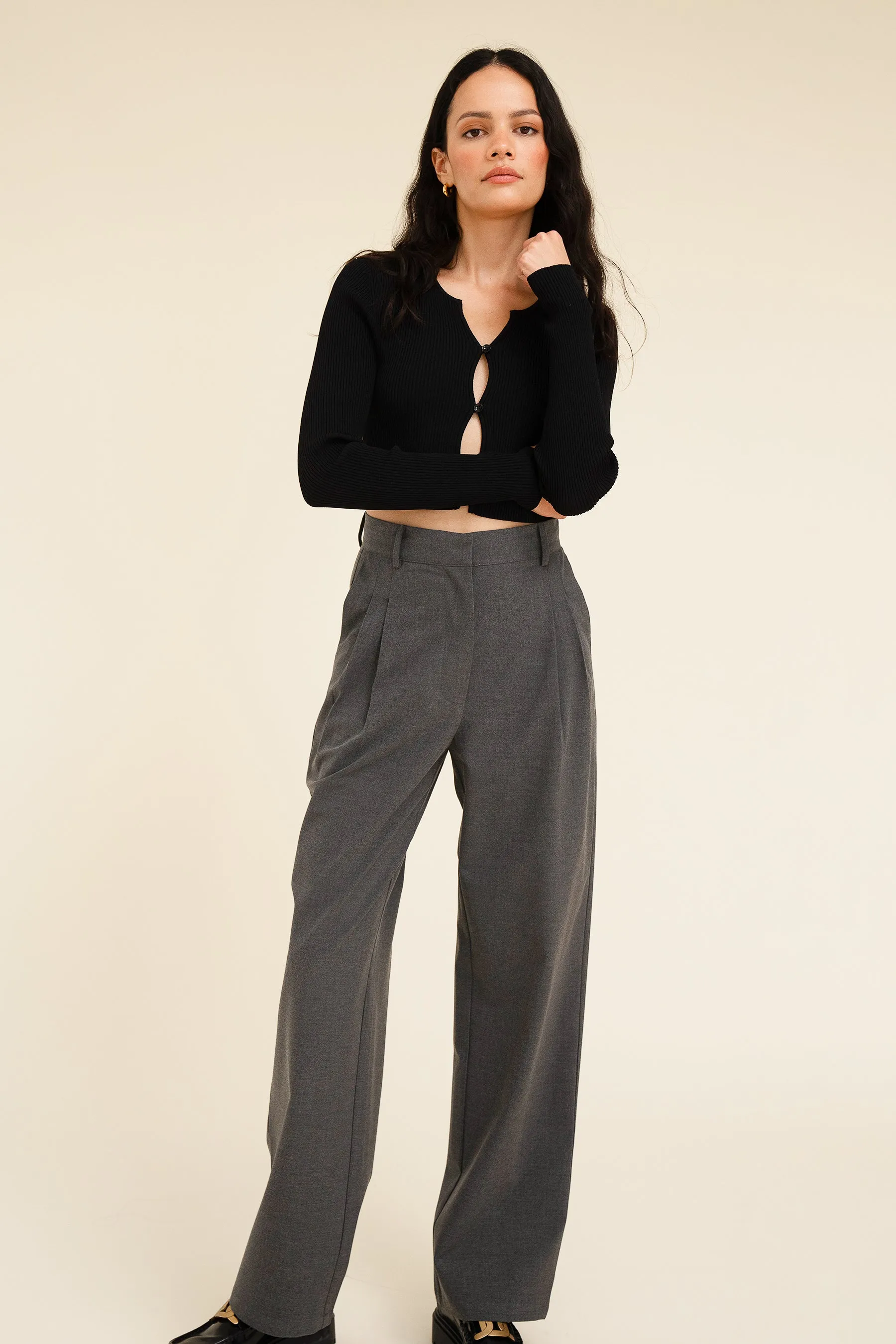 YANA TROUSER - DARK GREY